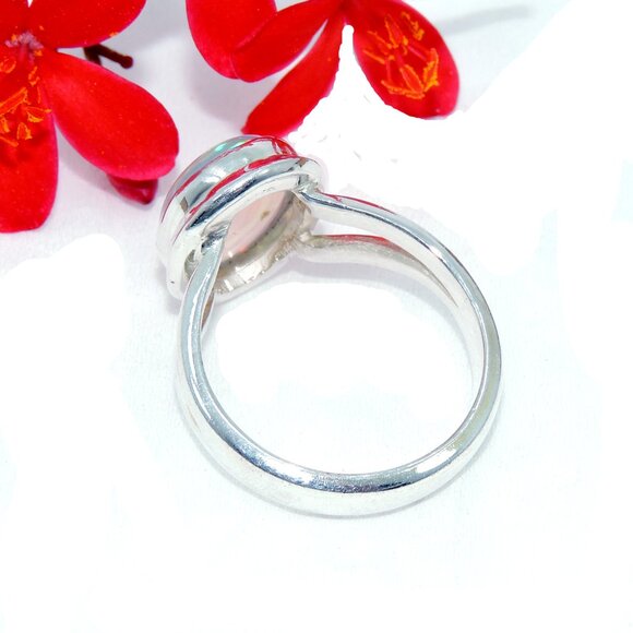 Ethiopian opal Gemstone Ring, Opal 925 Sterling Silver Ring, Natural Opal Ring - Picture 4 of 7